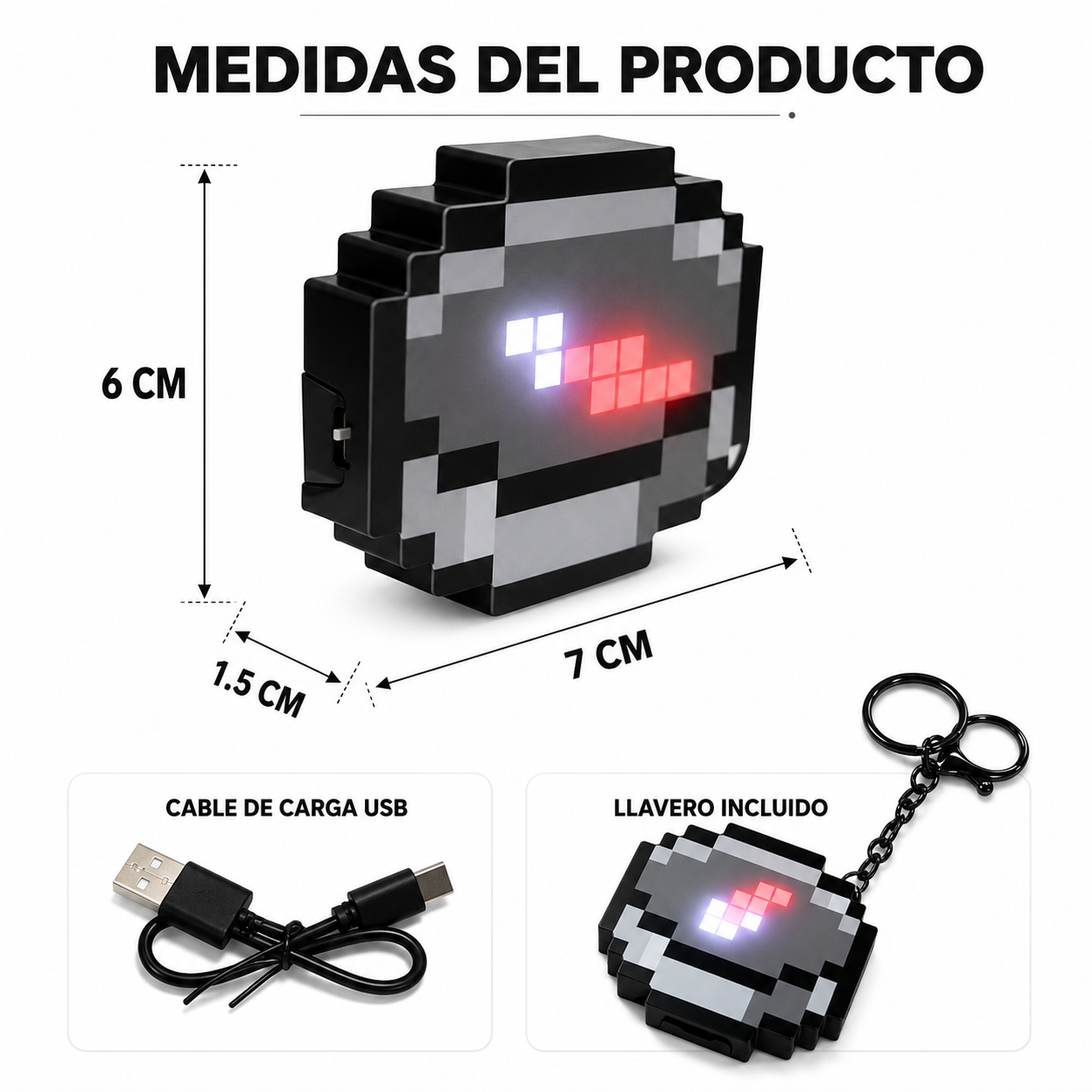 Pixel Tracker™ Llavero Brújula